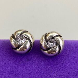 💛 Brighton Love Me Knot Mini Post Earrings | Classic Romantic | Crystal